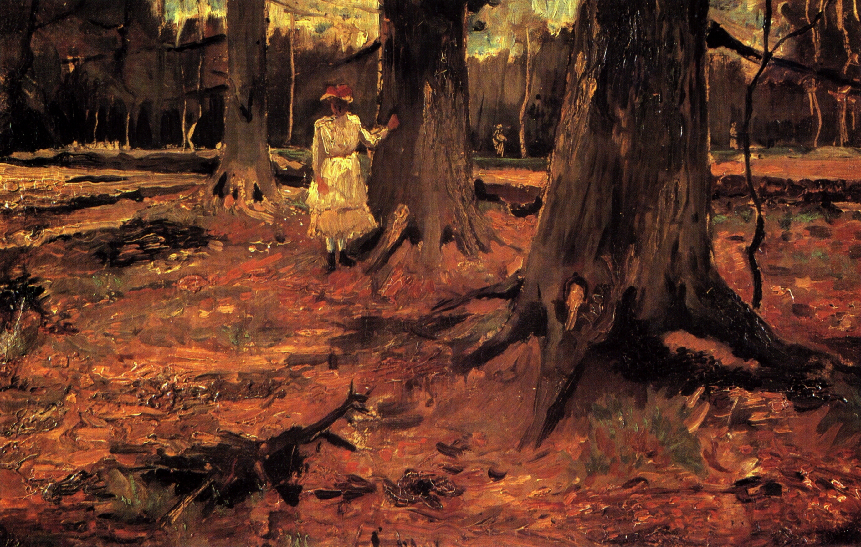 Ван Гог Девочка в лесу, в белом 1882 
